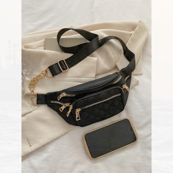 New Multi-pocket Waist Bag Gold Hardware 132 - Picture 2 of 4